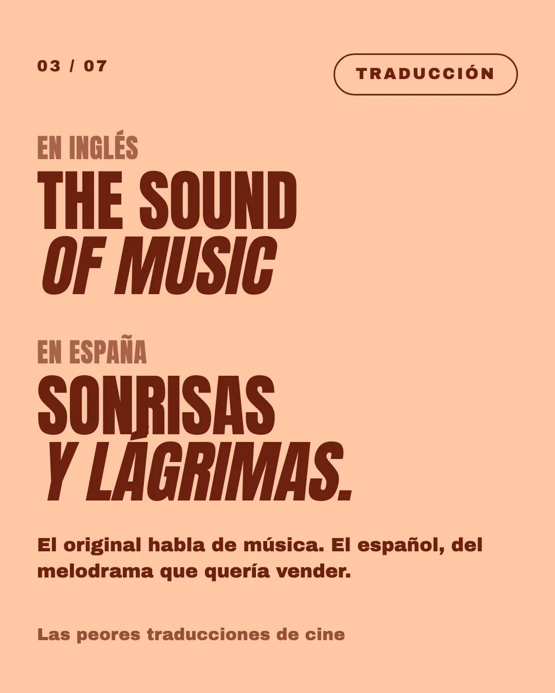 Lámina: The Sound of Music, «Sonrisas y lágrimas».